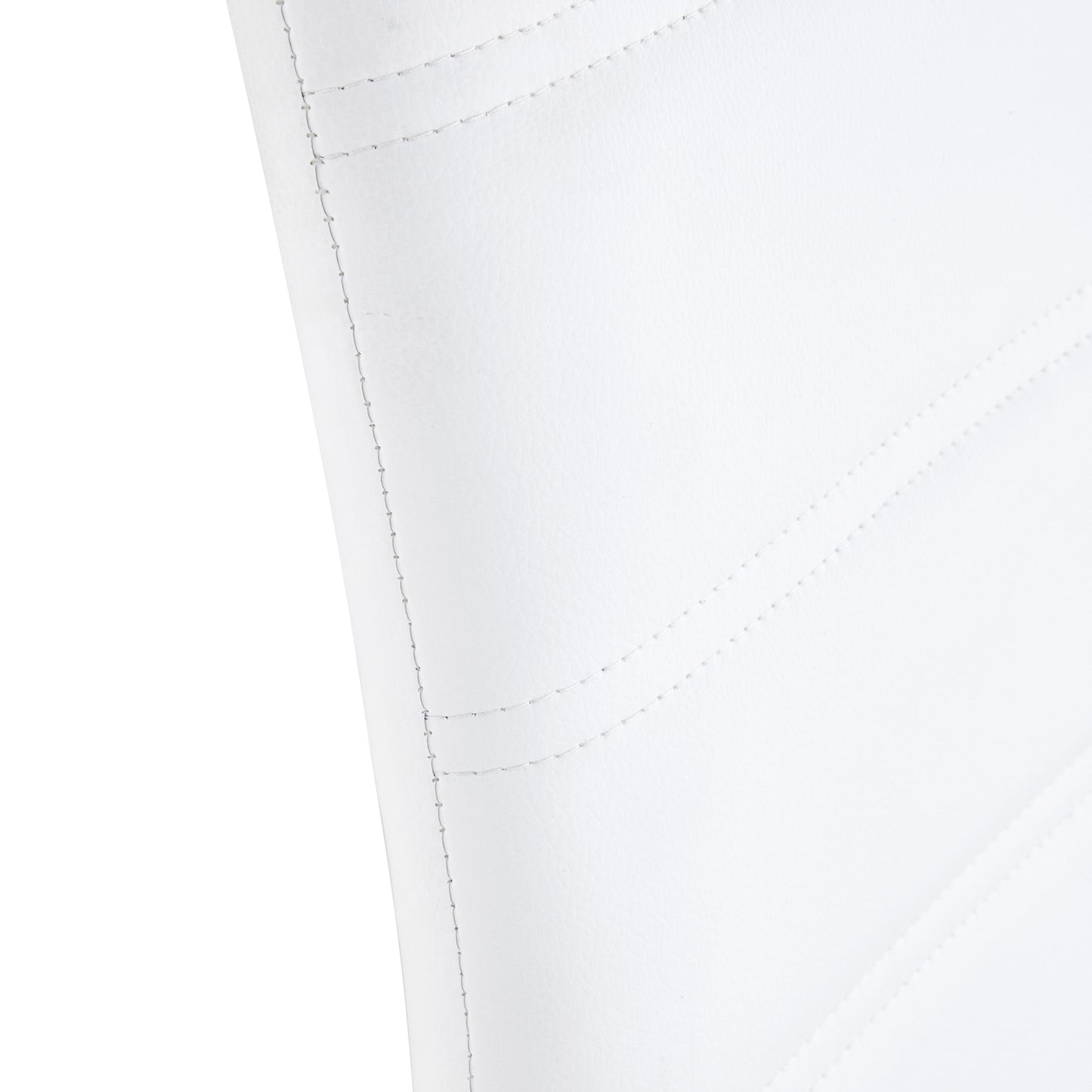 Dining Chairs PU Armless High Back with Electroplated Metal Legs set of 4